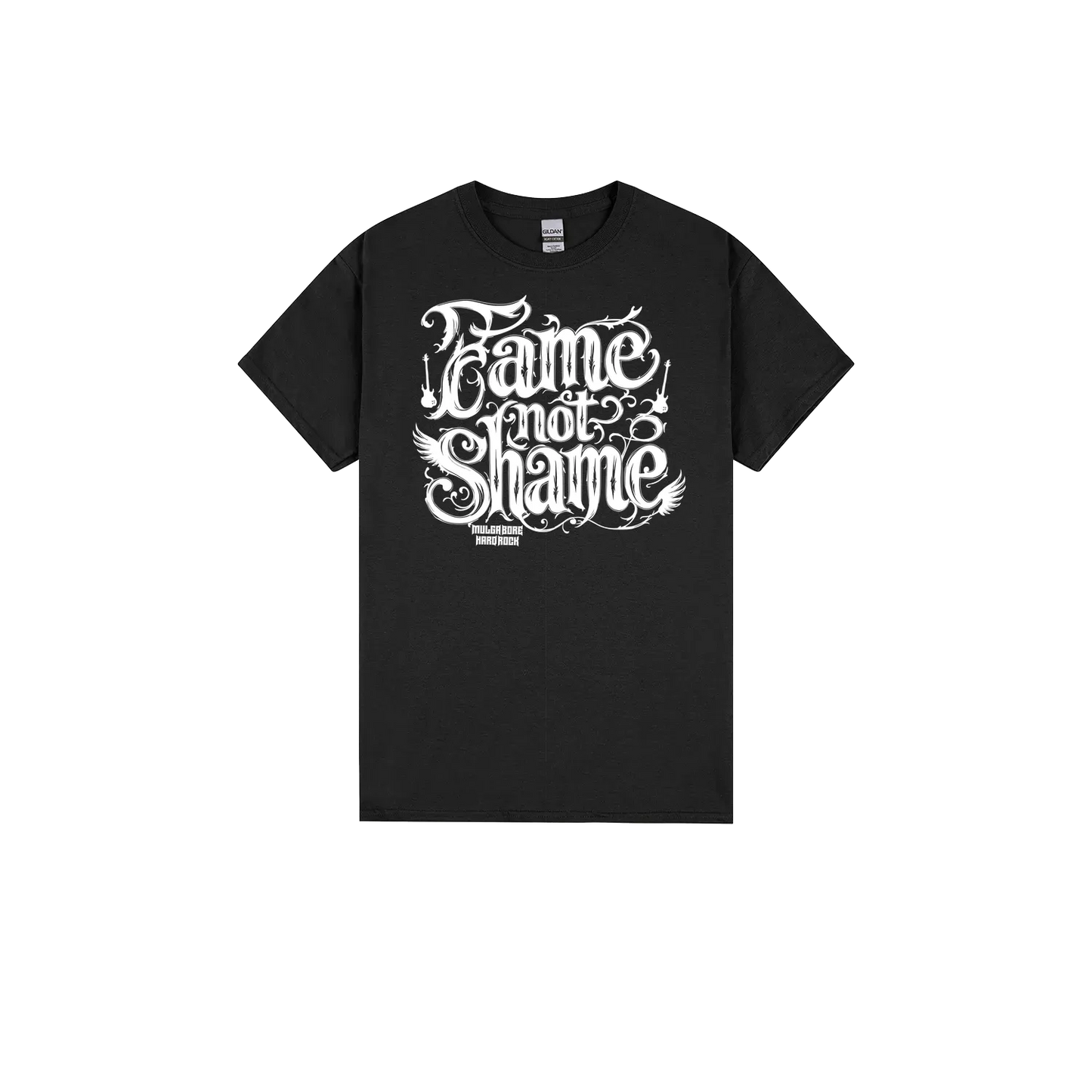 Black front flat lay