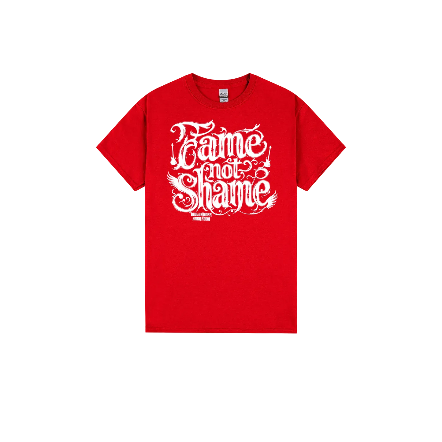 Red front flat lay
