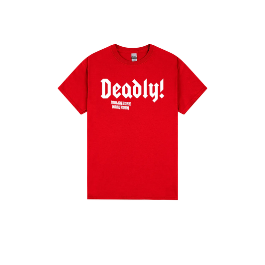Red front flat lay